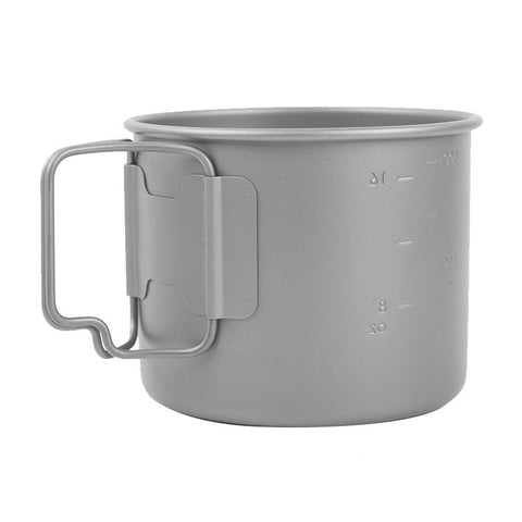 Titanium Coffee Mug Folding Handle
